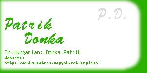 patrik donka business card